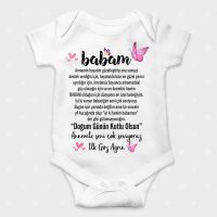 Hediye Fanusu | Kişiye Özel Hediyeler Babam Yazılı Özel Bebek Zıbını