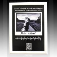 Kişiye Özel QR Karekod Müzikli Tablo Posteri 20x30 Cm Boyut