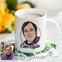 Resimli Karikatür Tasarımlı Kupa Bardak